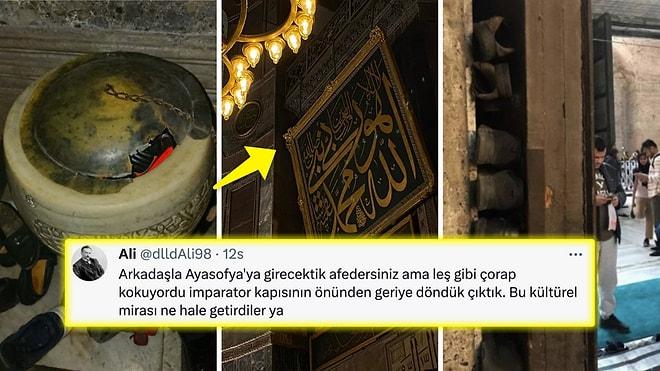 Camiye Çevrilen Ayasofya'nın Bakımsız Hali İbadet Etmek İsteyenleri Çileden Çıkardı