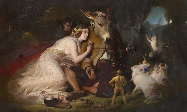 7. Bir Yaz Gecesi Rüyası'ndan Titania ve Bottom Sahnesi, Edwin Landseer, 1848-1851
