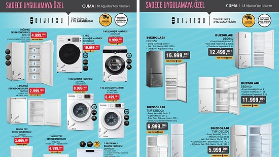 Beyaz Eşya Fırsatları BİM'de! Uygulamaya Özel BİM Aktüel Ürünler Kataloğu