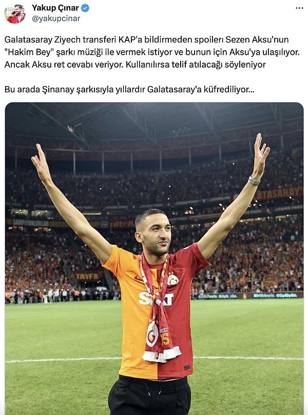 Hatta Yakup Çınar'ın Twitter hesabından paylaştığı o haberi de böyle bırakalım...