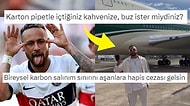 Biz Kağıt Pipetten Devam: Neymar'ın 400 Kişilik Uçağı Özel Jet Olarak Kullanması Twitter'ın Gündeminde