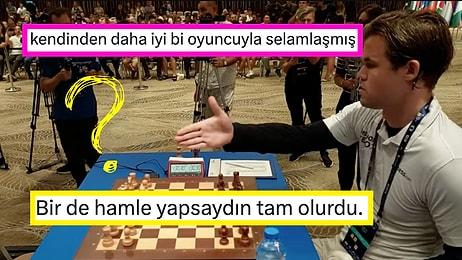 Satranç Dehası Magnus Carlsen'in Maça Geç Kalan Rakibine Elini Uzattığı Komik Anlar Viral Oldu