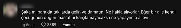 "Düğünde takılanlar gelinin ve damadındır."