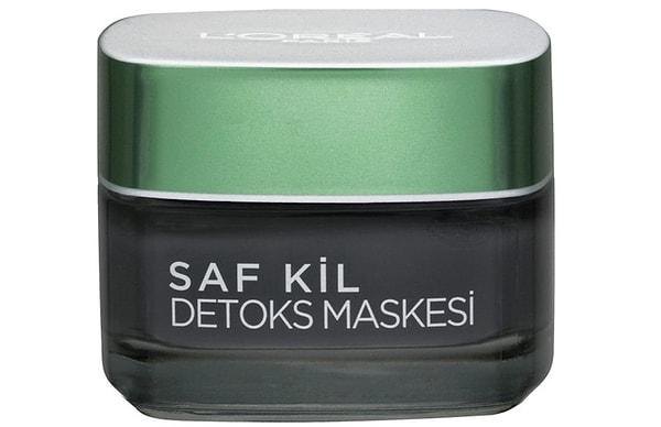 10. L'Oréal Paris Saf Kil Detoks Maskesi ile cildiniz, doğal ışıltısını koruyarak sağlıklı ve taze bir görünüme kavuşur.