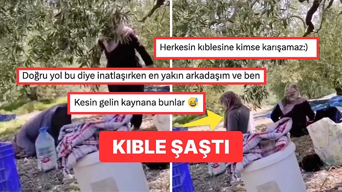 Aynı Yerde Namaz Kılıp Farklı Kıbleye Dönen Teyzeler Goygoycuların Diline Düştü