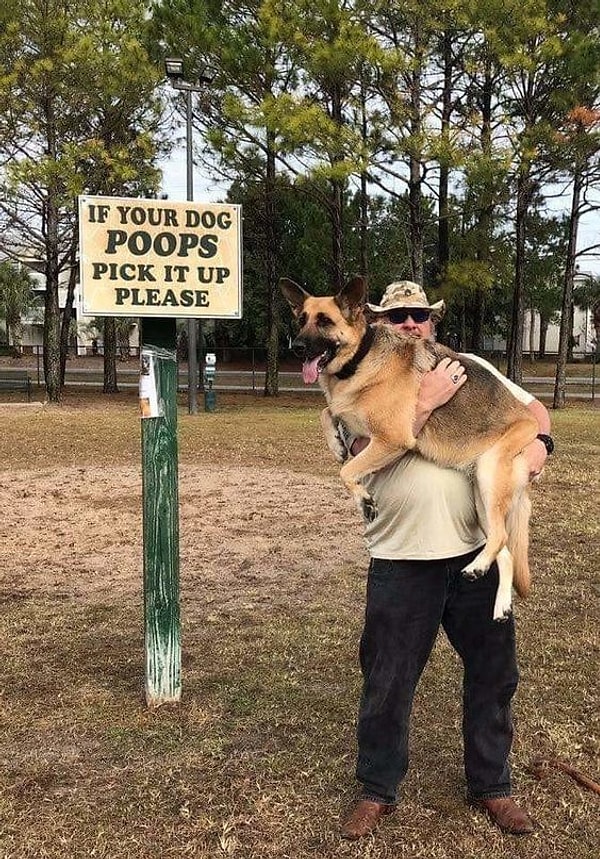 13. "Köpeğiniz dışkılarsa, kaldırmayı unutmayın."