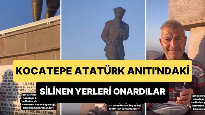 Kocatepe Atatürk Anıtı Üzerindeki Yazının Silinen Yerlerini Boyayan Çift Gündem Oldu