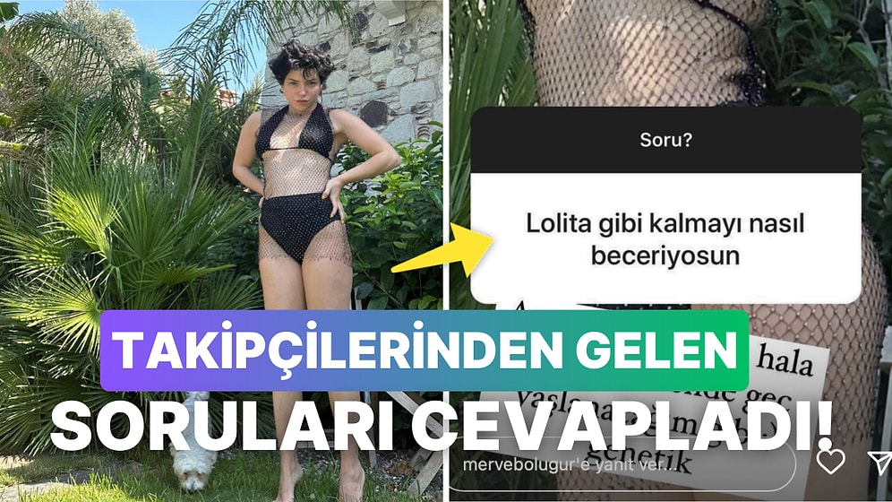 Bikinili Pozla Instagram'da Soru-Cevap Yapan Merve Boluğur Verdiği Cevaplarla Kısa Devre Yaptırdı