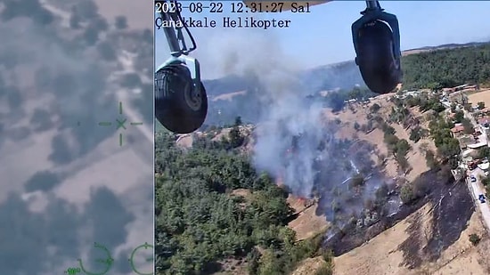 Çanakkale'deki Yangının Başlama Anı Kamerada!