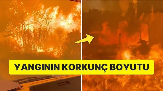 Çanakkale Yangınlarının Korkunç Boyutu Bir İtfaiye Aracının İçinden Görüntülendi