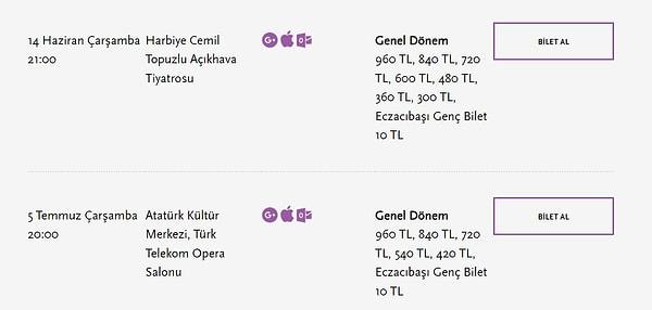 Türkiye'de yaz başında bir etkinlikte sahne alan Say'ın bilet fiyatları bu üst sınıra yaklaşıyor.
