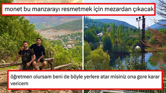 Arkadaşının Atandığı Köyün Manzarasıyla İsviçre'de Hissettiren Twitter Kullanıcısına Yorumlar