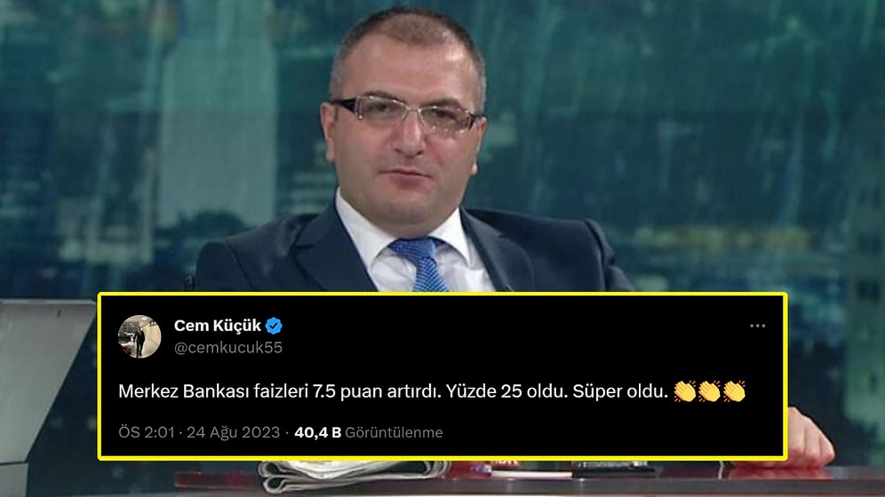 Cem Küçük'ün, Mehmet Şimşek Yorumu Sonrası Faiz ve Ekonomi Değerlendirmeleri Dikkat Çekti