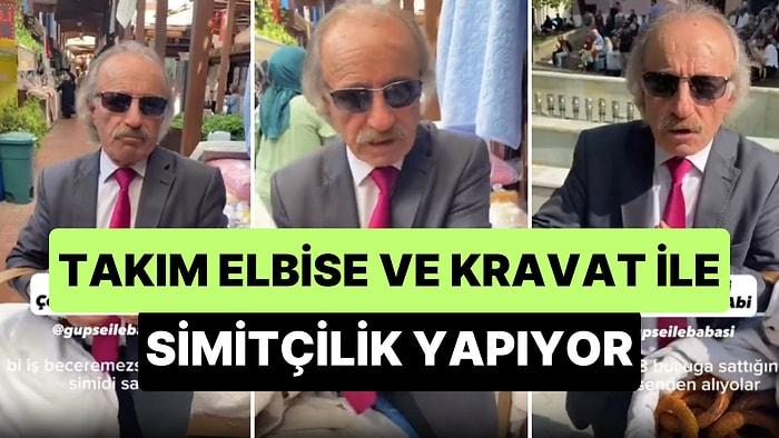 Takım Elbise ve Kravat ile Simitçilik Yapan Çorumlu Ahmet Abi: 'Büfeler 7.5'a Satıyor Ben 8.5'a Satıyorum'