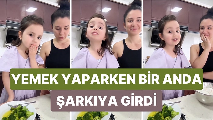 Annesiyle Yemek Yaparken Bir Anda Şarkıya Giren Minik Kızın Muazzam 'Son Arzum'  Performansı