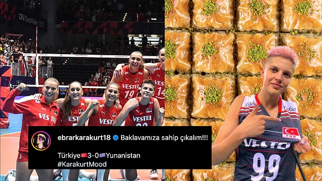 Ebrar Karakurt'un Yunanistan Galibiyeti Sonrası Yaptığı Baklava Göndermesi Viral Oldu