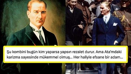 Atatürk'ün Daha Önce Görmediğiniz Fotoğrafındaki Tarzı ve Karizması Herkesi Büyüledi!