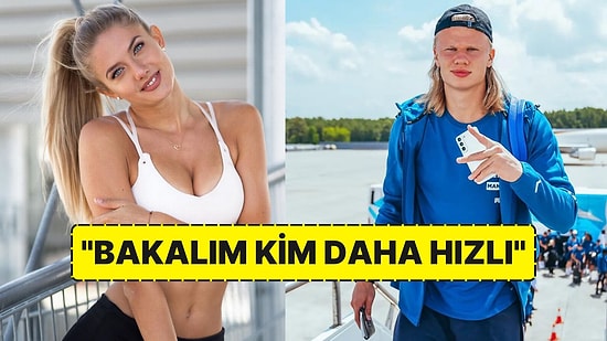 Alica Schmidt,  Manchester City'nin Yıldızı Erling Haaland'ı Piste Davet Etti