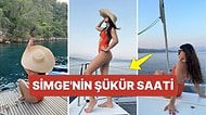 Simge Sağın'ın Kırmızılı Tekne Pozları 'Aşkın Olayım' Dedirtti