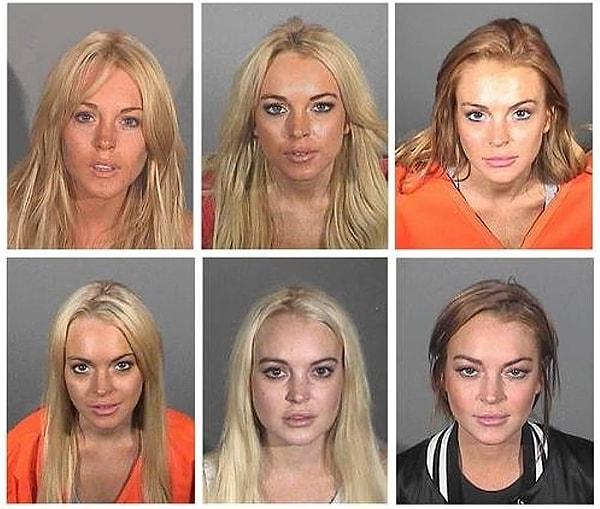 6. Lindsay Lohan - Alkol sorunu olan ünlü isim, 2007 yılında alkollü araç kullandığı için tutuklandı.