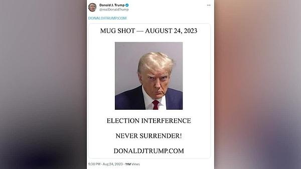 Sosyal medyada paylaşılan fotoğrafın ülke gündemine bomba gibi düşmesinin ardından harekete geçen Trump, 2024 yılındaki başkanlık seçimleri için dikkat çeken bir kampanya başlattı.