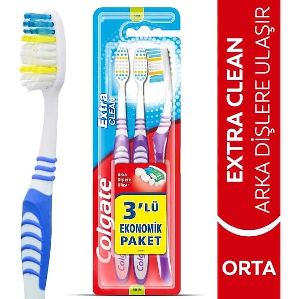 2. Colgate Extra CleanDil Temizleyicili Arka Dişlere Uzanan Orta Diş Fırçası