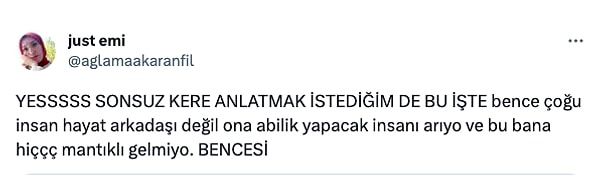 Yaşça büyük kişileri tercih edenlerin kendilerine "abilik yapacak insan" aradıkları yorumları geldi.