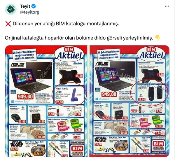 Bim'de dildo satışının gerçekleşmesi tabii ki doğru değil;