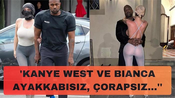 Kanye West ve Eşi Bianca Censori Yine Sokaklarda Çıplak Ayak Görüntülendi!