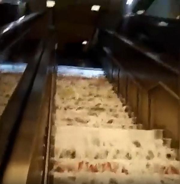 Her gün binlerce insanın kullandığı metro merdivenlerinin nasıl temizlendiğini gösterdiği iddia edilen görüntüler için birçok kişi 'Terapi gibi görüntü' yorumunda bulundu.