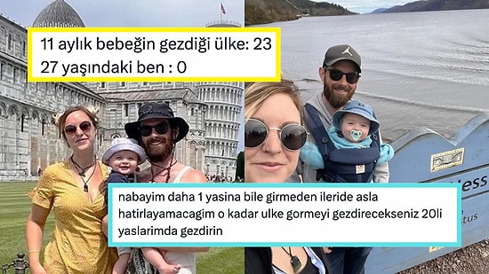 11 Aylıkken 23 Ülke Gezerek Bir Rekor Kıran Küçük Bebek ve Ailesine Gelen Birbirinden Komik Tepkiler