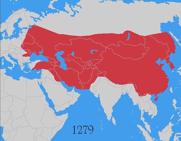 2. Zirvesindeyken Moğol İmparatorluğu.