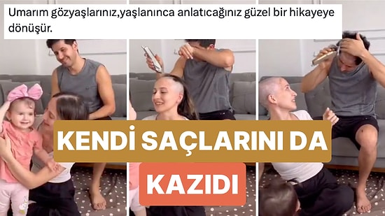Tedavi Sürecindeki Eşine Destek Olmak İçin Kendi Saçlarını da Kazıyan Adamın Duygulandıran Videosu