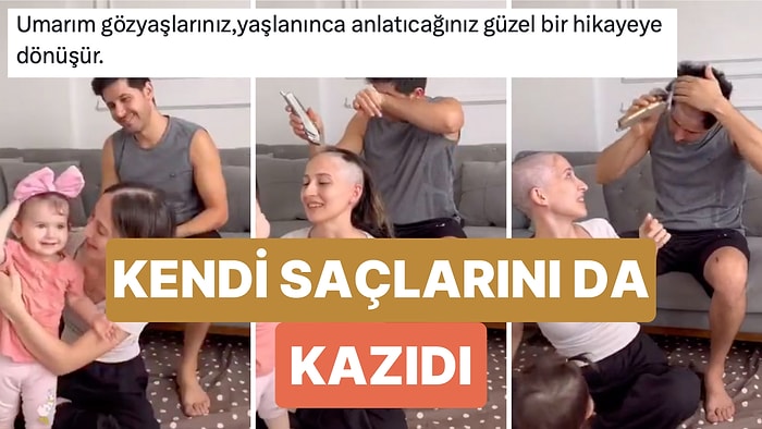 Tedavi Sürecindeki Eşine Destek Olmak İçin Kendi Saçlarını da Kazıyan Adamın Duygulandıran Videosu