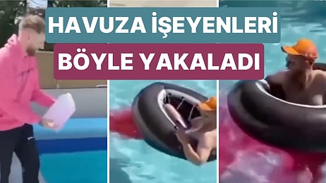 Havuza Döktüğü Bir Madde ile Havuza İşeyen Arkadaşlarını Tespit Eden Gencin Eğlenceli Videosu