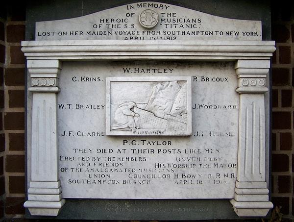 7. Titanik Müzisyenleri Anıtı, İngiltere