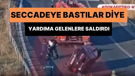 Kaza Yapıp Namaz Kılmaya Başlayan Kişi, Seccadeye Bastılar Diye Yardıma Gelen İtfaiye Ekiplerine Saldırdı