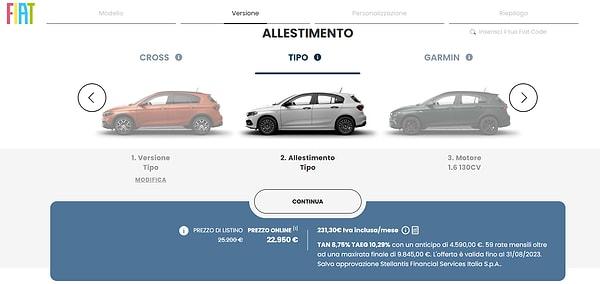 İspanya'da aracın fiyatı 665 bin 172,24 TL'ye oluyor.