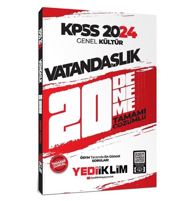 1. Yediiklim Yayınları 2024 Kpss Genel Kültür Vatandaşlık Tamamı Çözümlü 20 Deneme