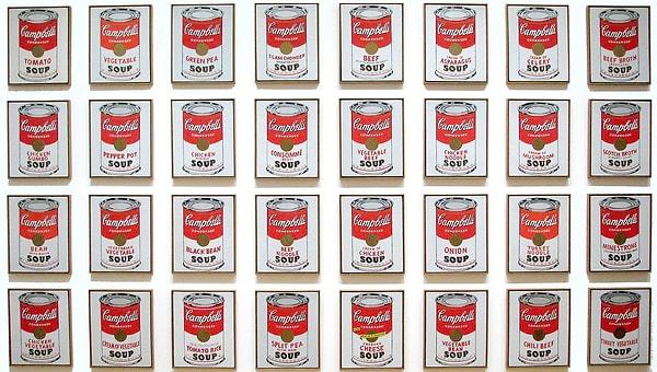 15. Andy Warhol'un çorba kutularından yaptığı Modern Sanat resimlerine “pop art” denmektedir.