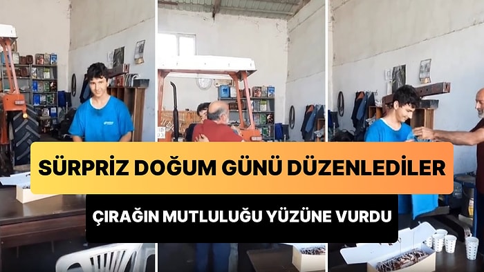 Sürpriz Doğum Günü Düzenleyerek Çırak Olarak Çalışan Genci Acayip Mutlu Eden Ustalar