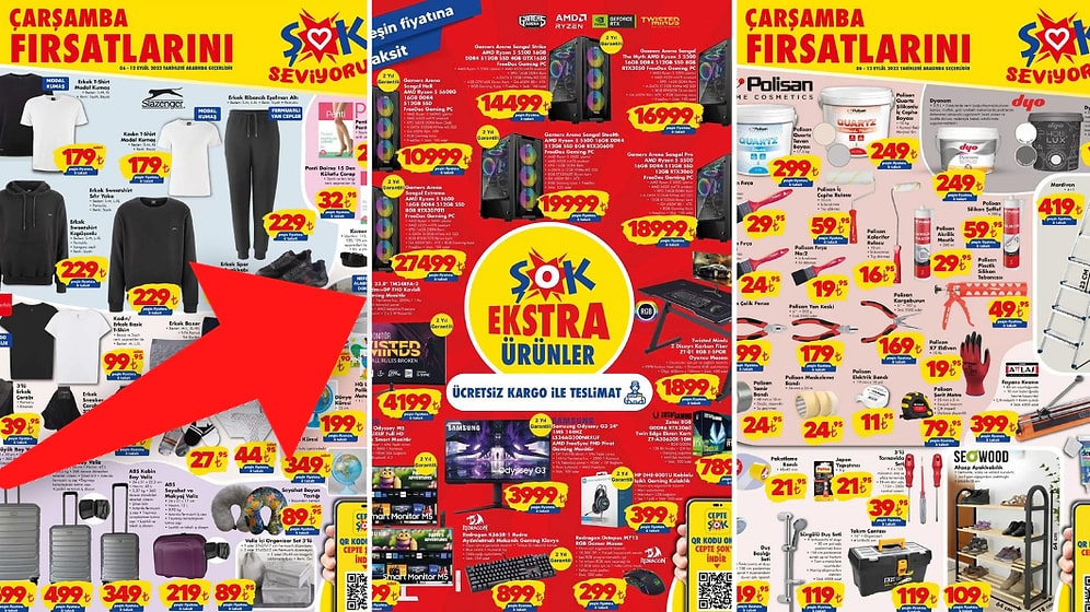 ŞOK'a Yapı Malzemeleri ve Valiz Seti Geliyor! 6 Eylül 2023 ŞOK Aktüel Ürünler Kataloğu