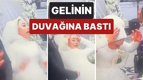 Yine Bir Düğüne Bir Çocuk Damgasını Vurdu! Gelinin Duvağına Basan Çocuk Geline Zor Anlar Yaşattı