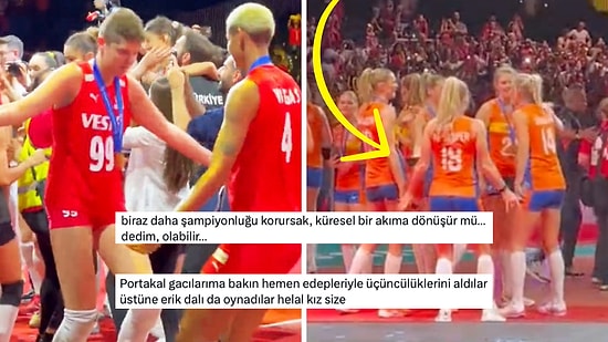 Filenin Sultanları Avrupa Şampiyonluğunu Kutlarken Erik Dalı Oynayan Hollanda Voleybol Takımı Keyiflendirdi!