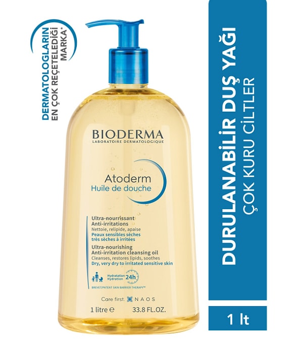 9. Bioderma Atoderm Kuru Ciltler İçin Niasinamid İçeren Nemlendirici ve Besleyici Duş Yağı