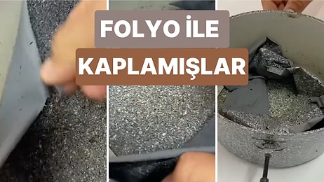 Uygun Fiyatlı Diye Satılan Granit Tencereye Granit Görünümü Vermek İçin Folyo Kullanıldığı Ortaya Çıktı