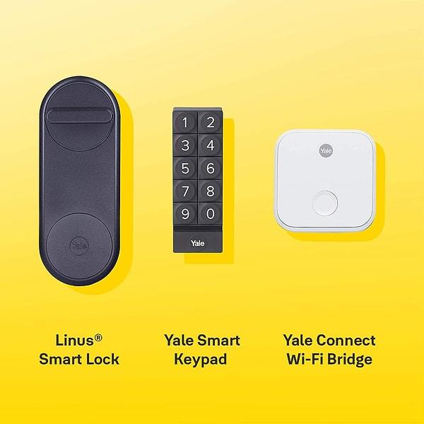 1. Yale 05/101200/MB Linus Akıllı Kilit Anahtarsız ve Güvenli Kapı Kilidi - Yale Home Uygulaması ile Kilitleme/Kilit Açma - Otomatik Kilitleme