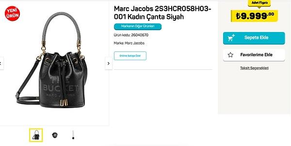 A101'in online sitesinde gezenlerin dikkatini çeken durumlardan bir tanesi de yeni satışa sunulan Marc Jacobs çantalar oldu.
