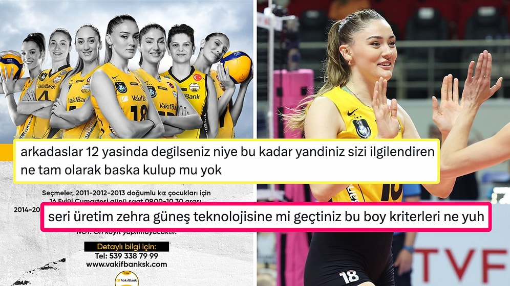 VakıfBank Spor Kulübü’nün Voleybol Seçmelerinde Kızlar İçin Duyurduğu Boy Kriteri Tartışmalara Sebep Oldu