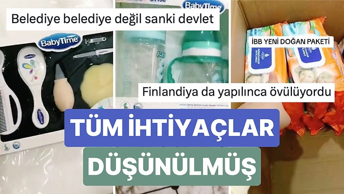 Bir Sosyal Medya Kullanıcısı İBB'nin Gönderdiği 'Yenidoğan Paketi'ni Paylaştı